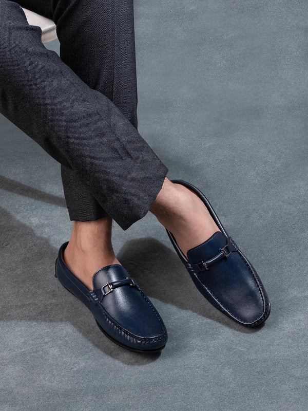 Black Patent Leather Slip-On Shoes with Mid-Strap Loafer Design